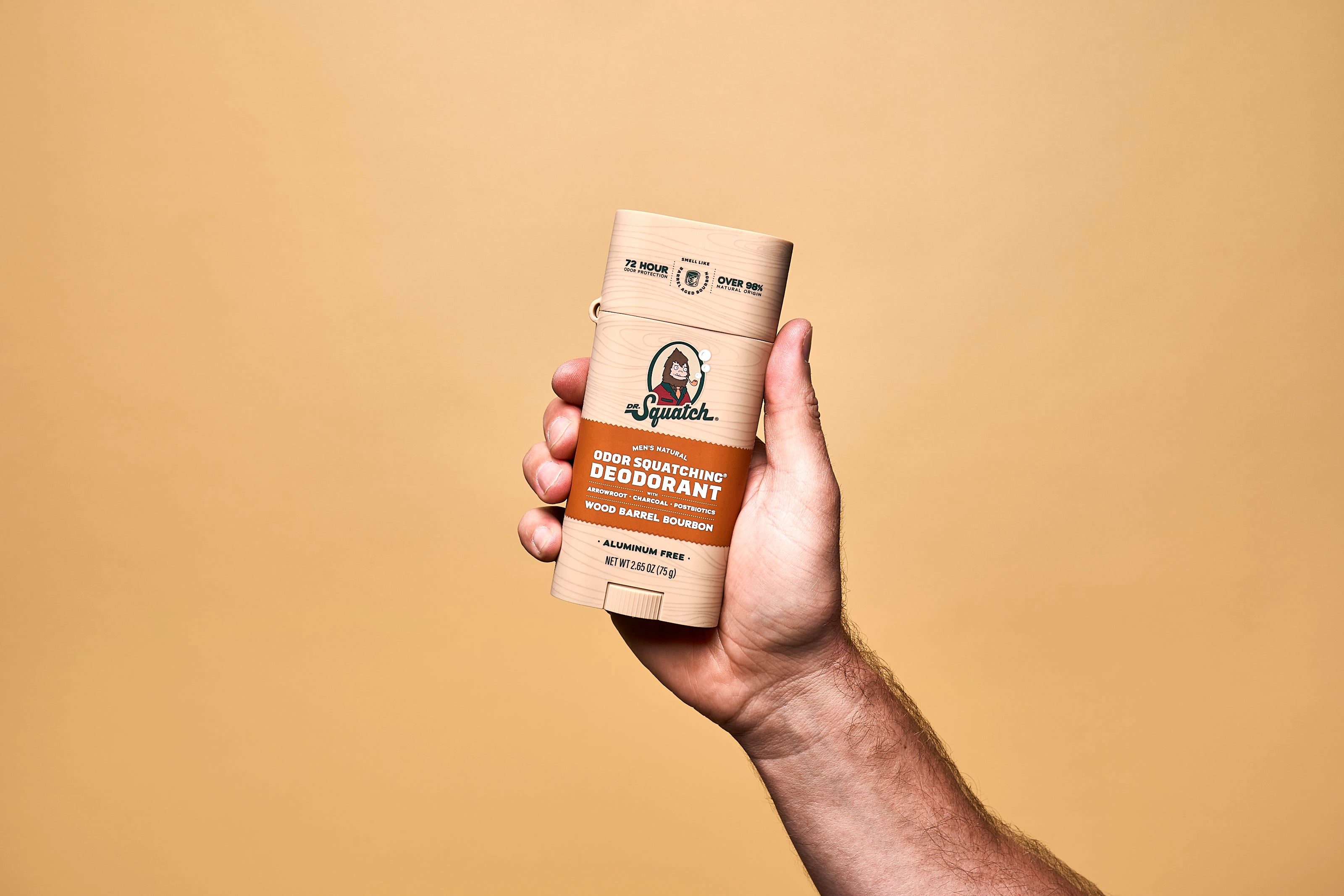 Wood Barrel Bourbon Deo Flask - Send Dirt Out and Fresh In