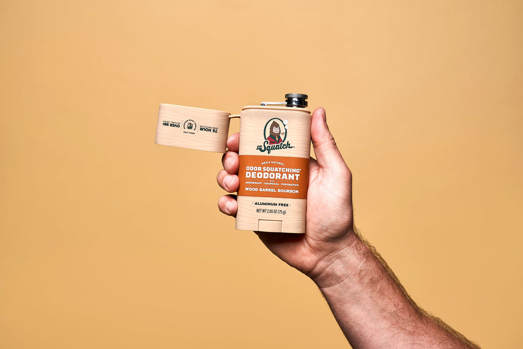 Wood Barrel Bourbon Deo Flask - Send Dirt Out and Fresh In