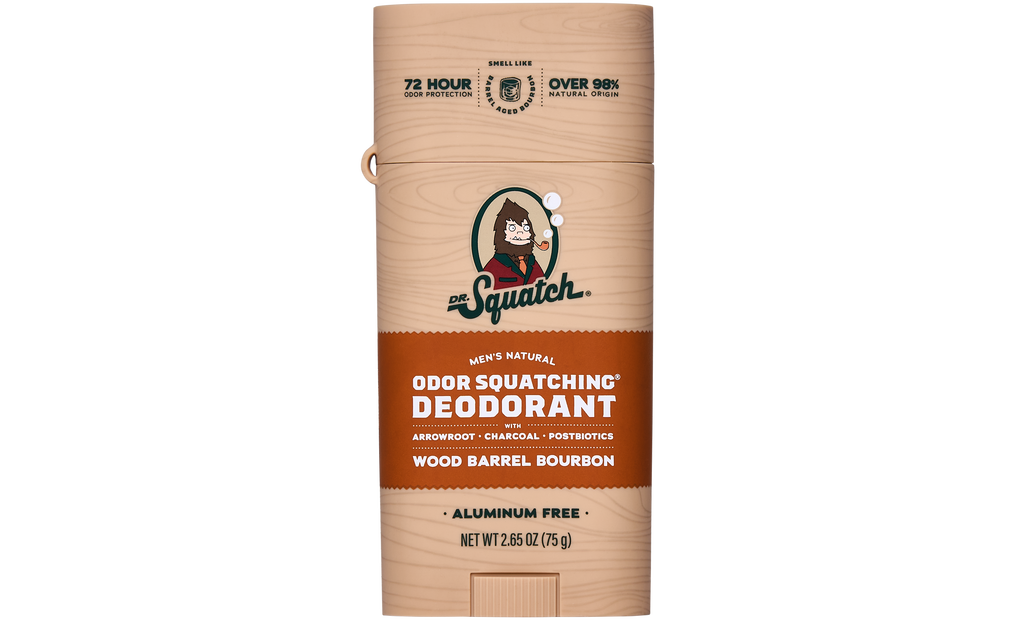 Wood Barrel Bourbon Deo Flask - Send Dirt Out and Fresh In