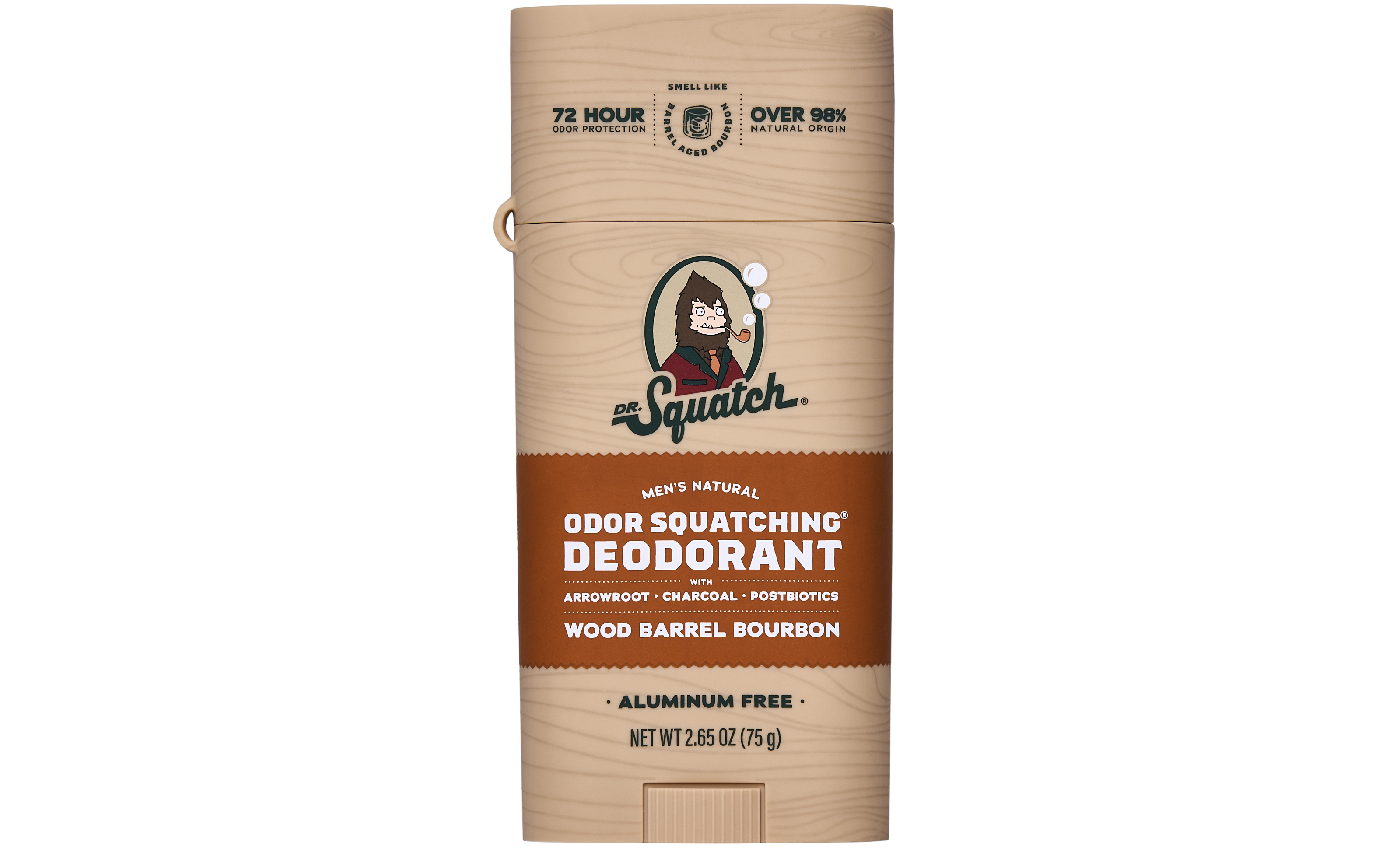Wood Barrel Bourbon Deo Flask - Send Dirt Out and Fresh In
