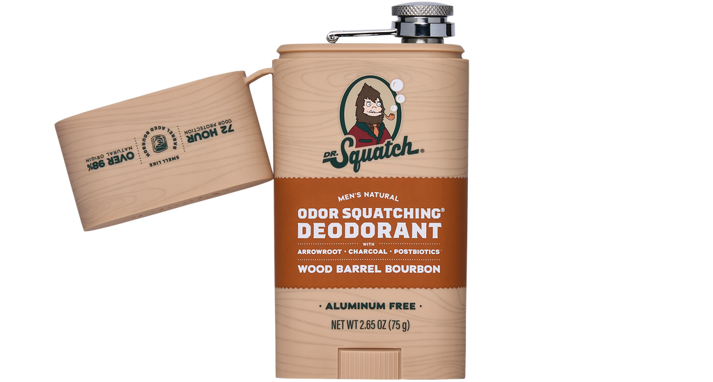 Wood Barrel Bourbon Deo Flask - Send Dirt Out and Fresh In