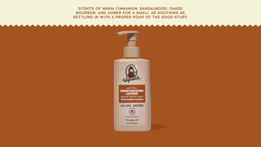 Wood Barrel Bourbon Lotion - Wash Up and Win the Day