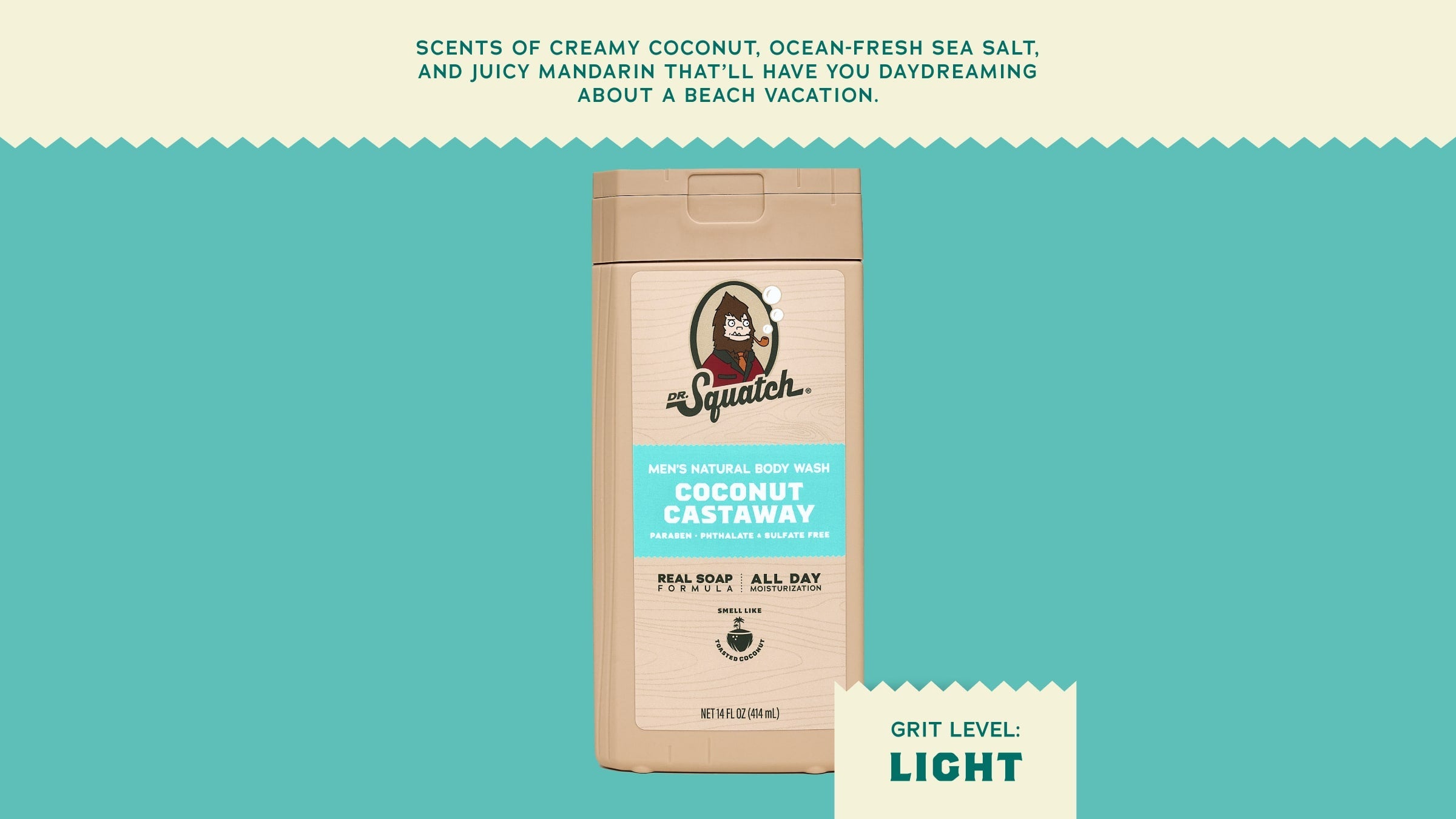 14 oz Coconut Castaway Body Wash - Bold Scents for Clean Skin
