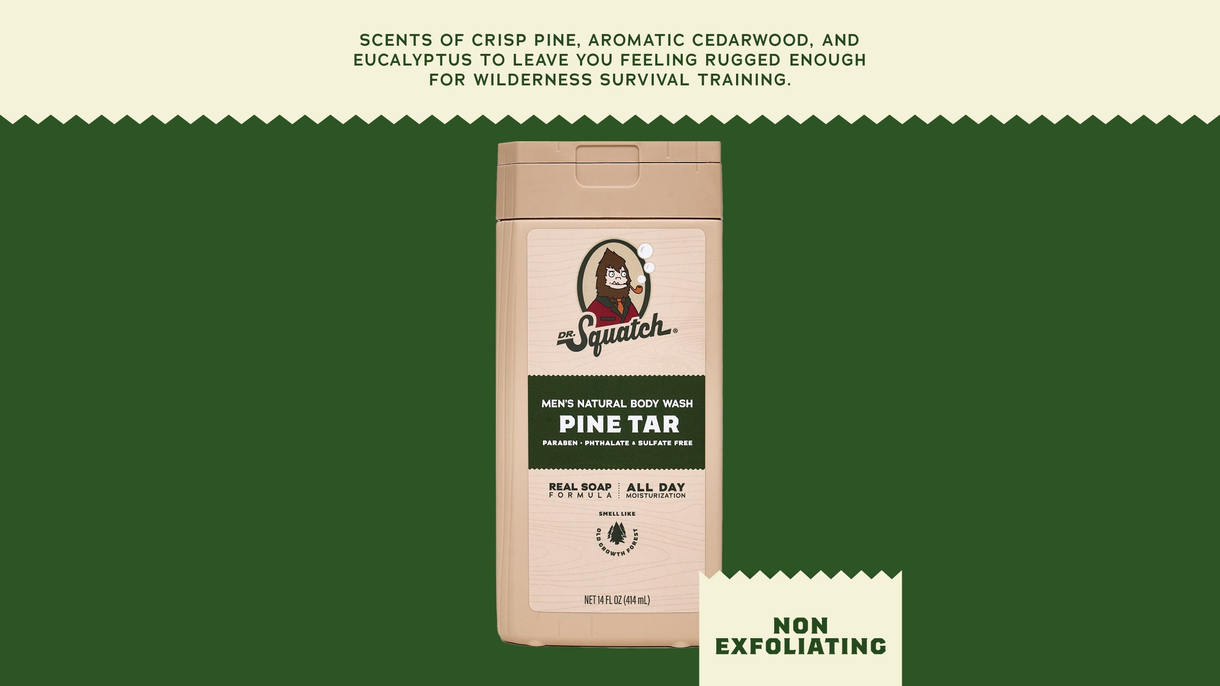 14 oz Pine Tar Body Wash - Get That Just Washed Feel