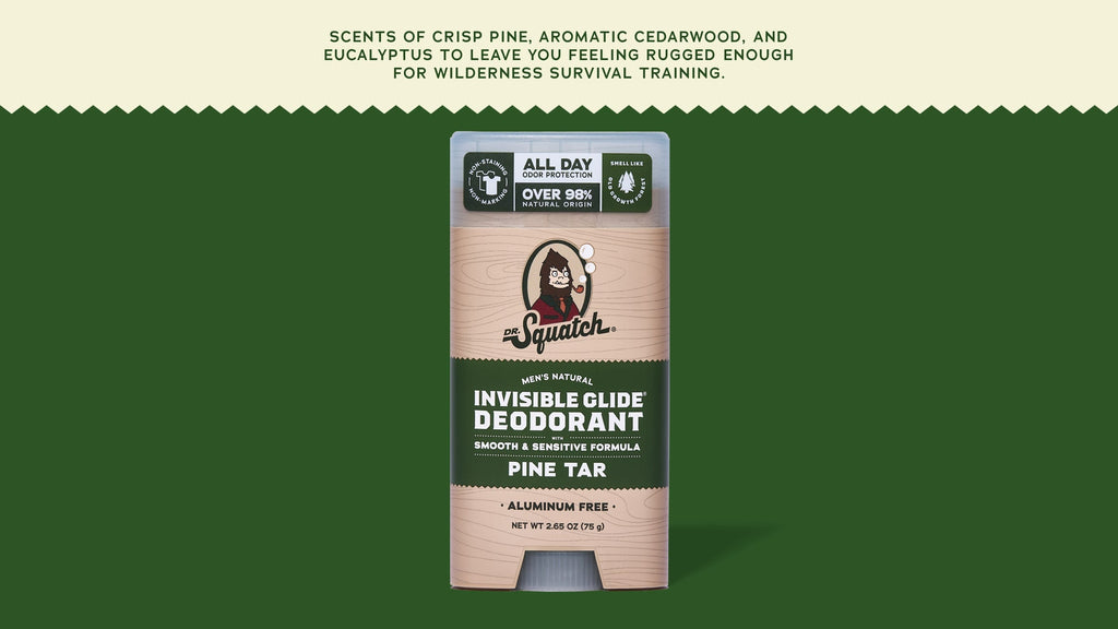 Pine Tar Invisible Glide Deodorant - Clean Up Then Head Out