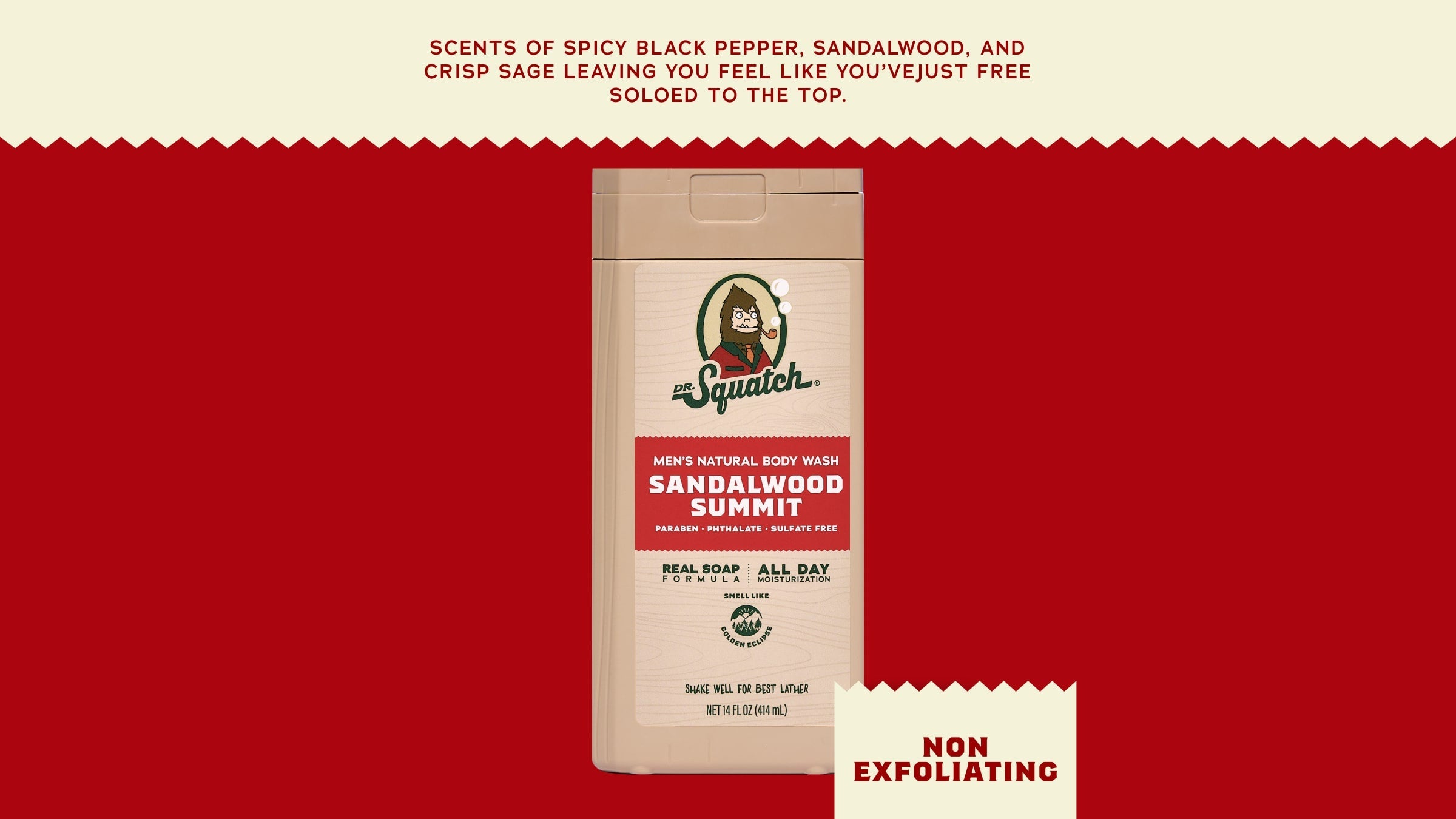 14 oz Sandalwood Summit Body Wash - Fresh Never Felt Better