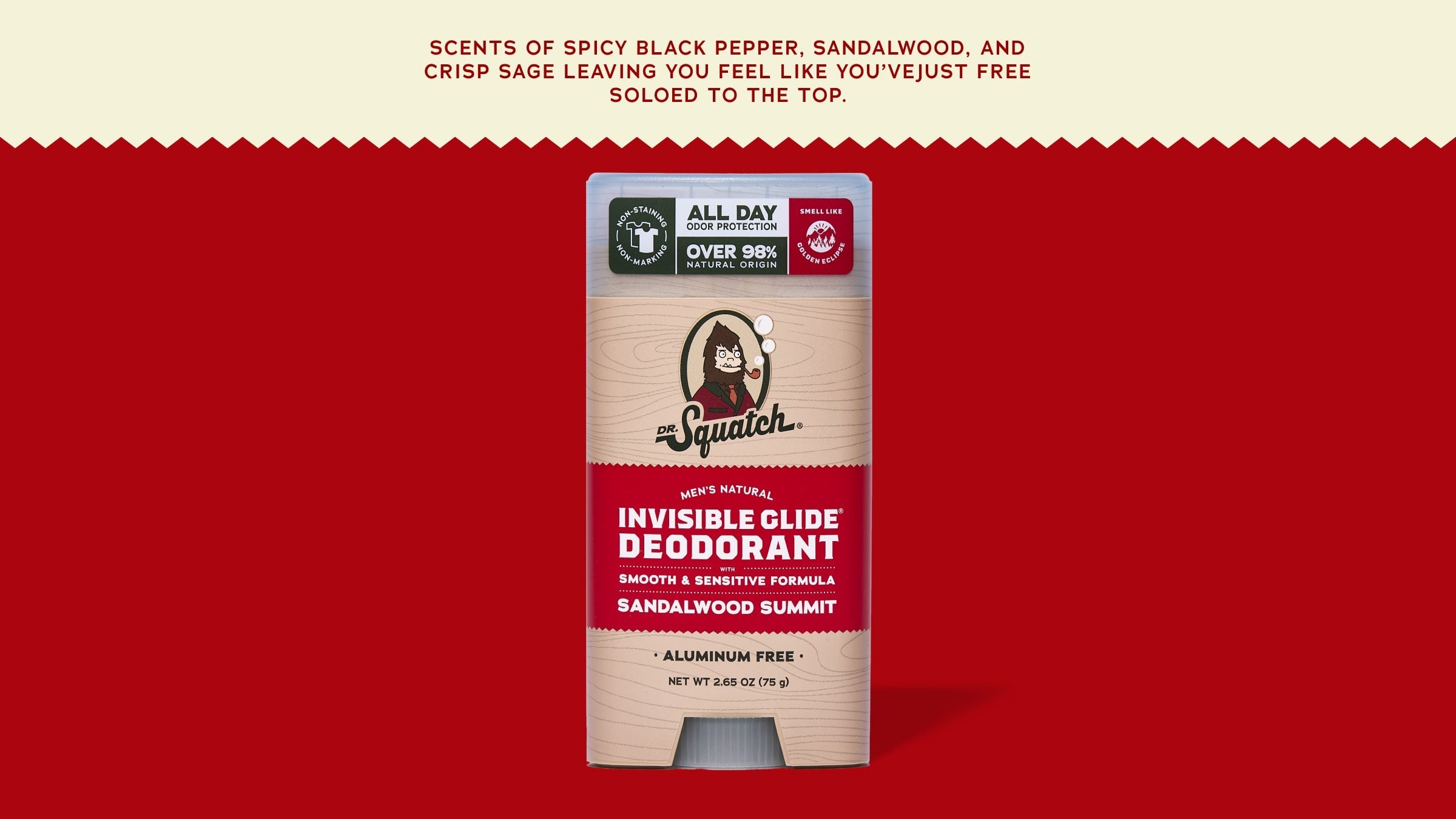 Sandalwood Summit Invisible Glide Deodorant - Your Go To Fresh Bar