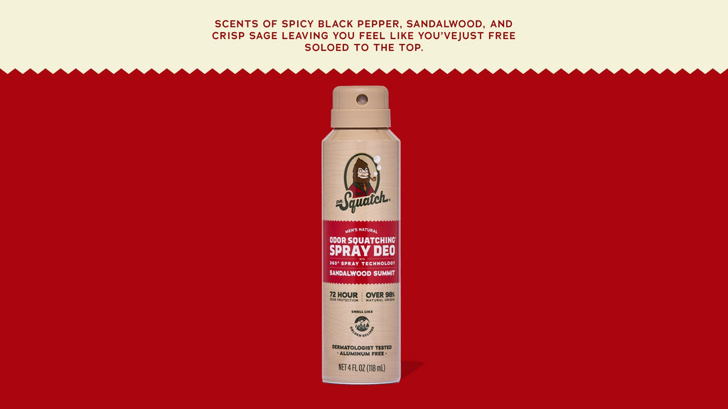 Sandalwood Summit Spray Deodorant - Wash Clean and Smell Fresh