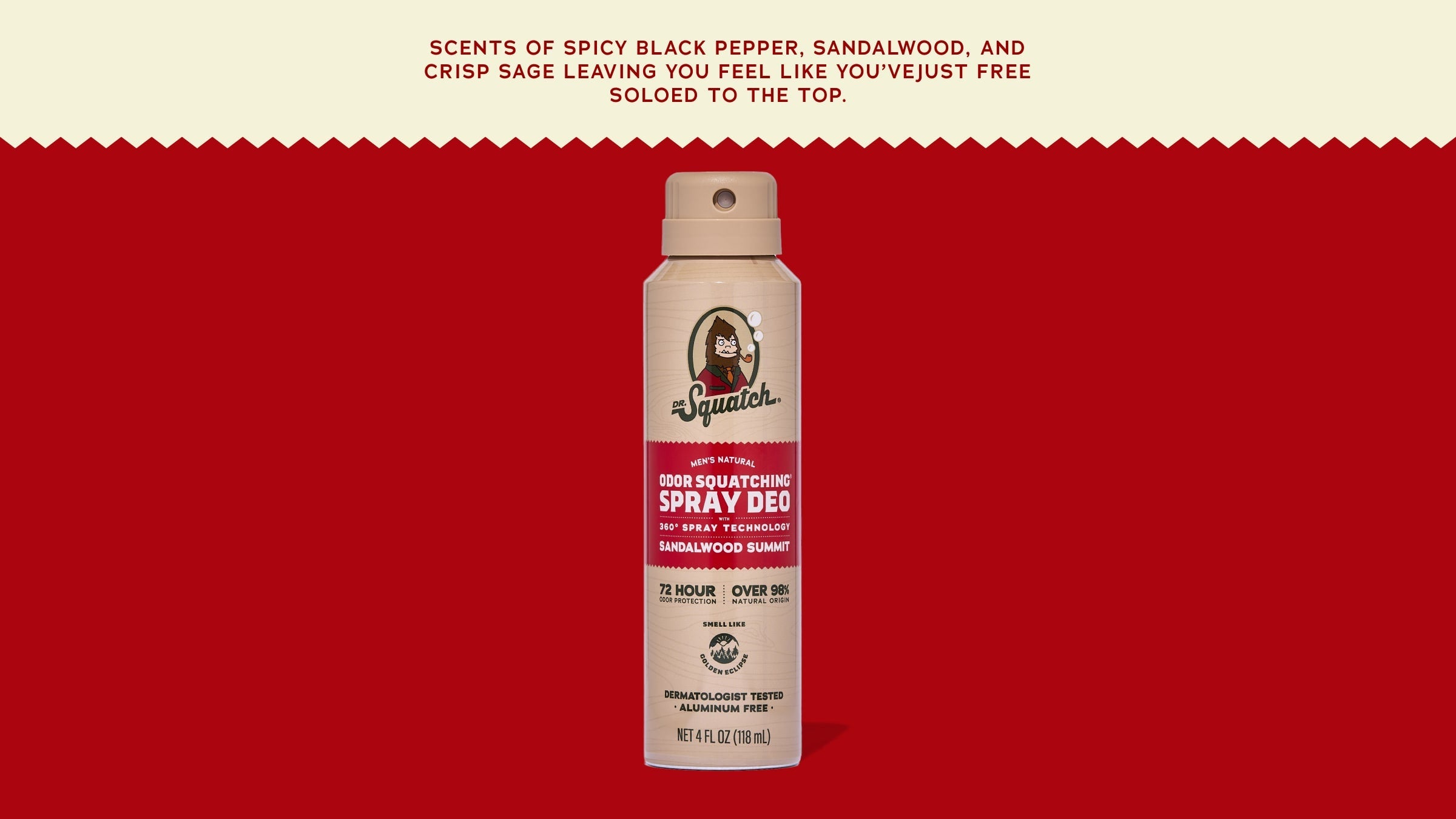 Sandalwood Summit Spray Deodorant - Wash Clean and Smell Fresh