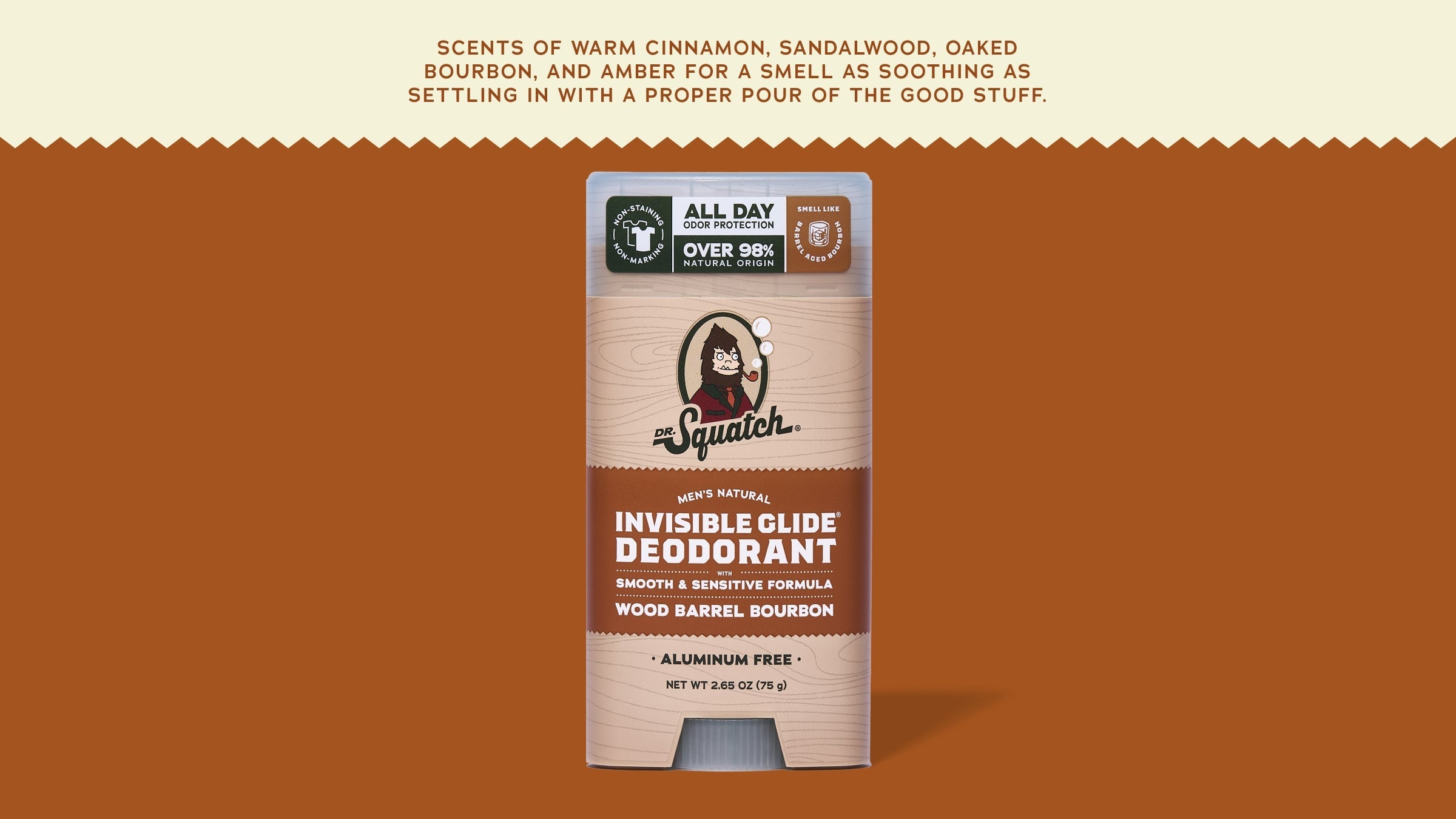 Wood Barrel Bourbon Invisible Glide Deodorant - Upgrade the Way You Wash
