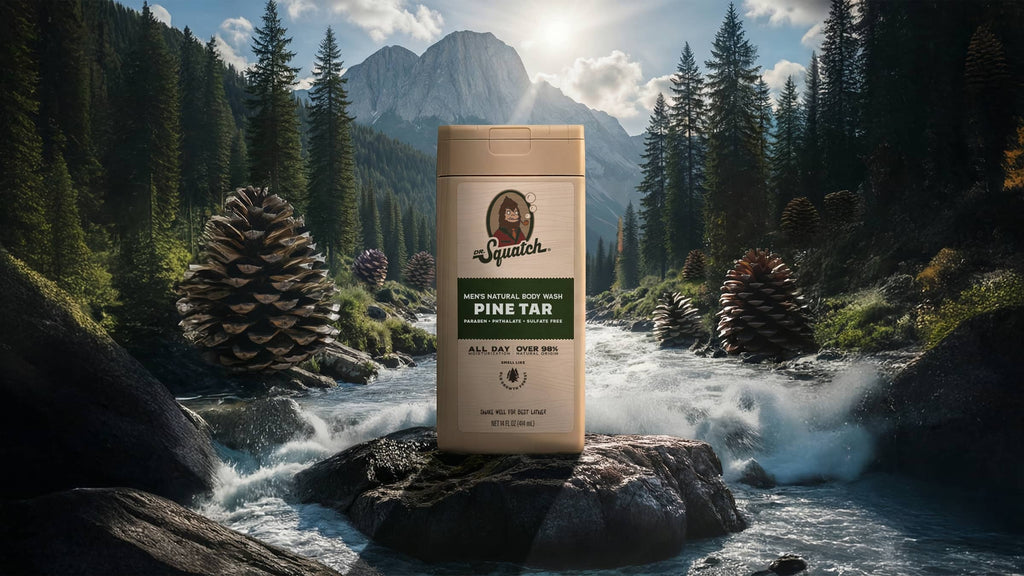 14 oz Pine Tar Exfoliating Body Wash - Wash Clean and Smell Fresh