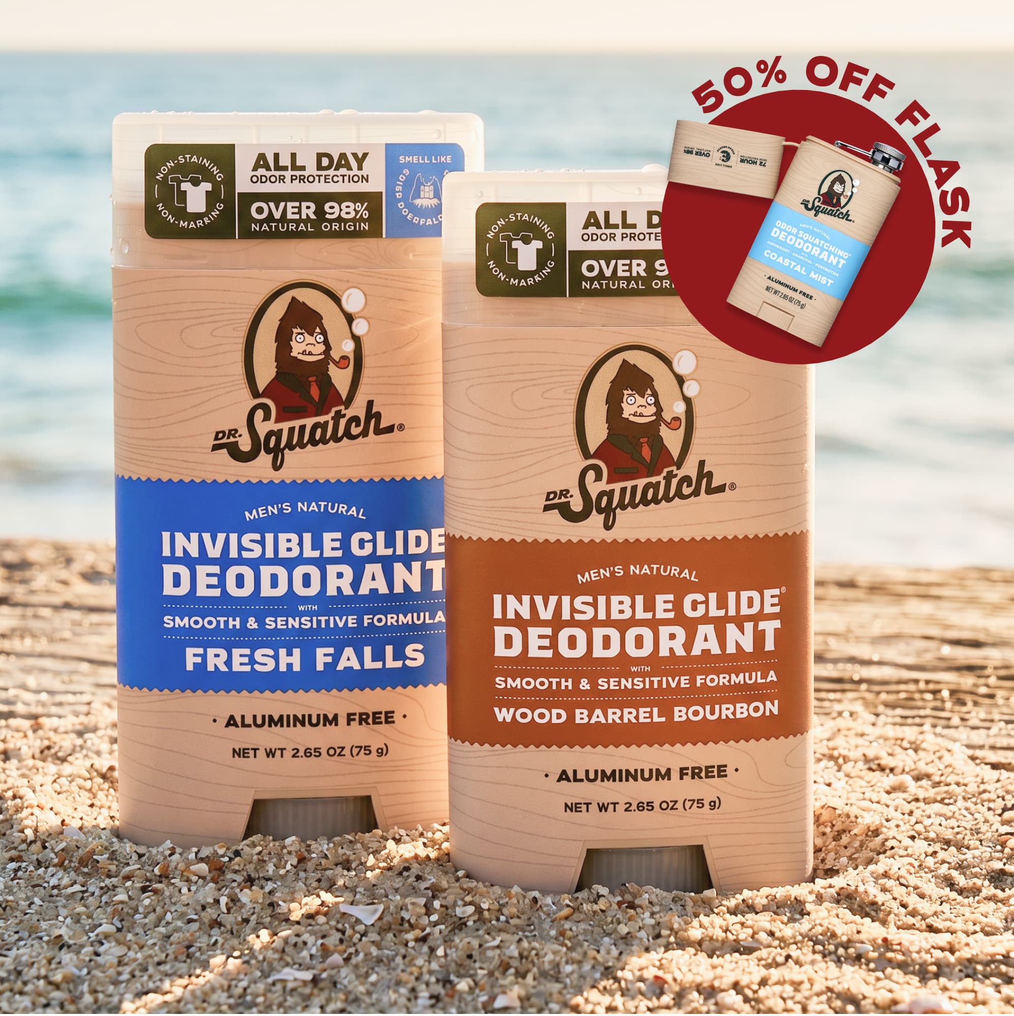 2-Pack Glide + Deo Flask - Bring Fresh to Your Bathroom