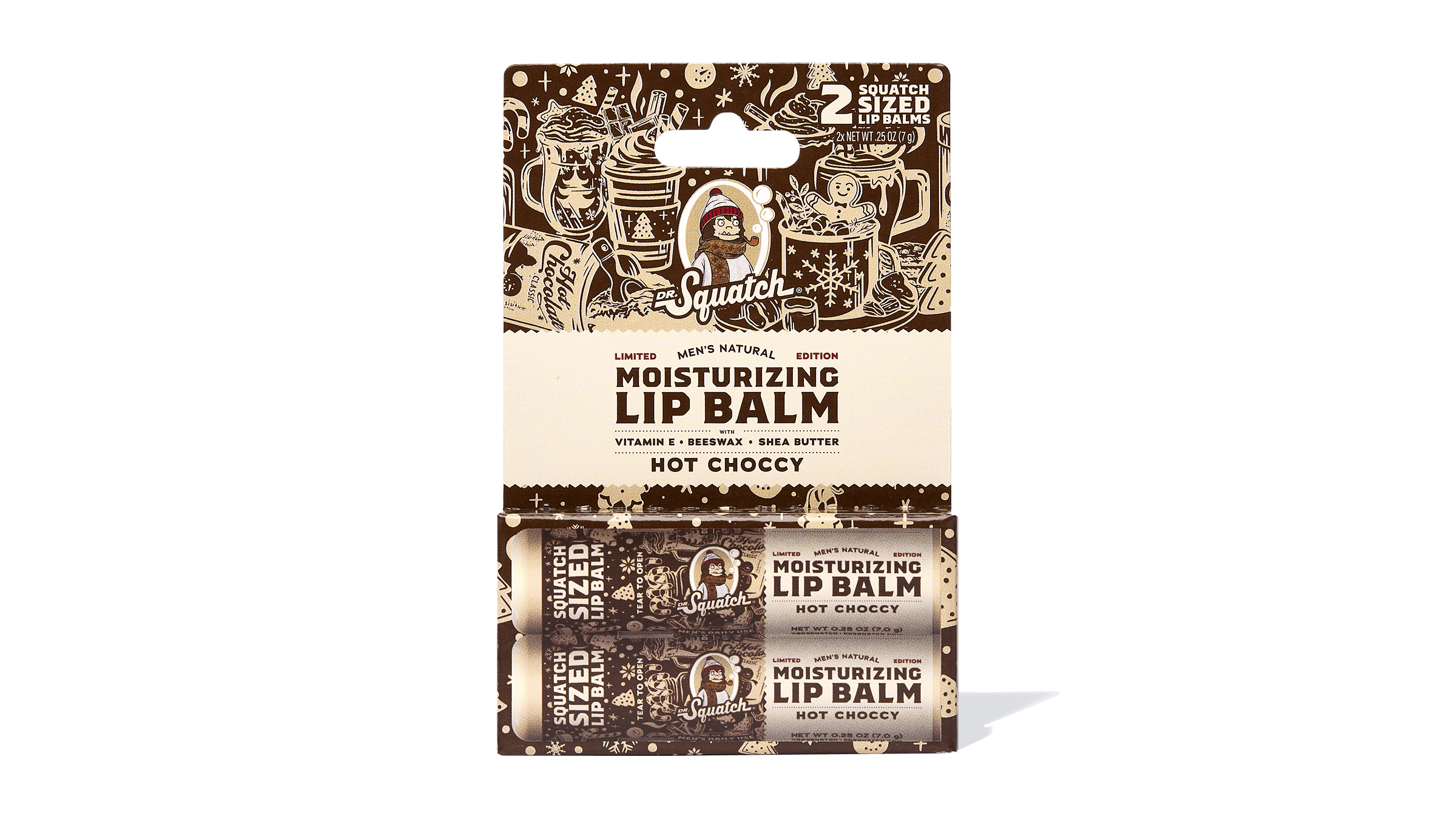Hot Choccy Lip Balm 2-Pack - Make Clean Feel Rugged