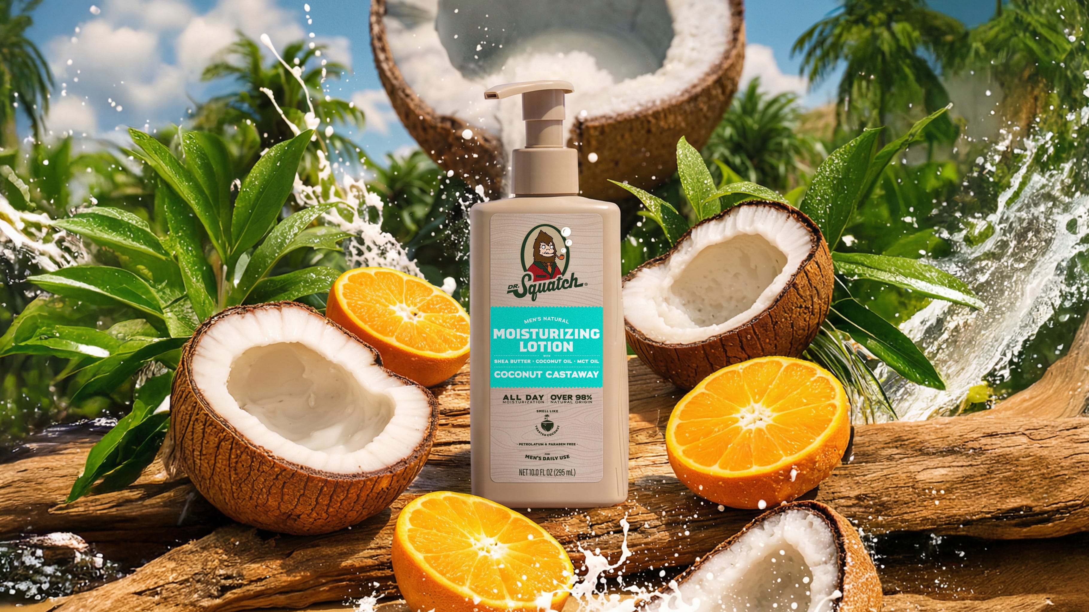 Coconut Castaway Lotion - Wash Hard and Rinse Clean
