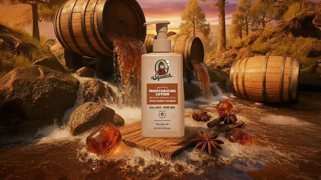 Wood Barrel Bourbon Lotion - Wash Up and Win the Day