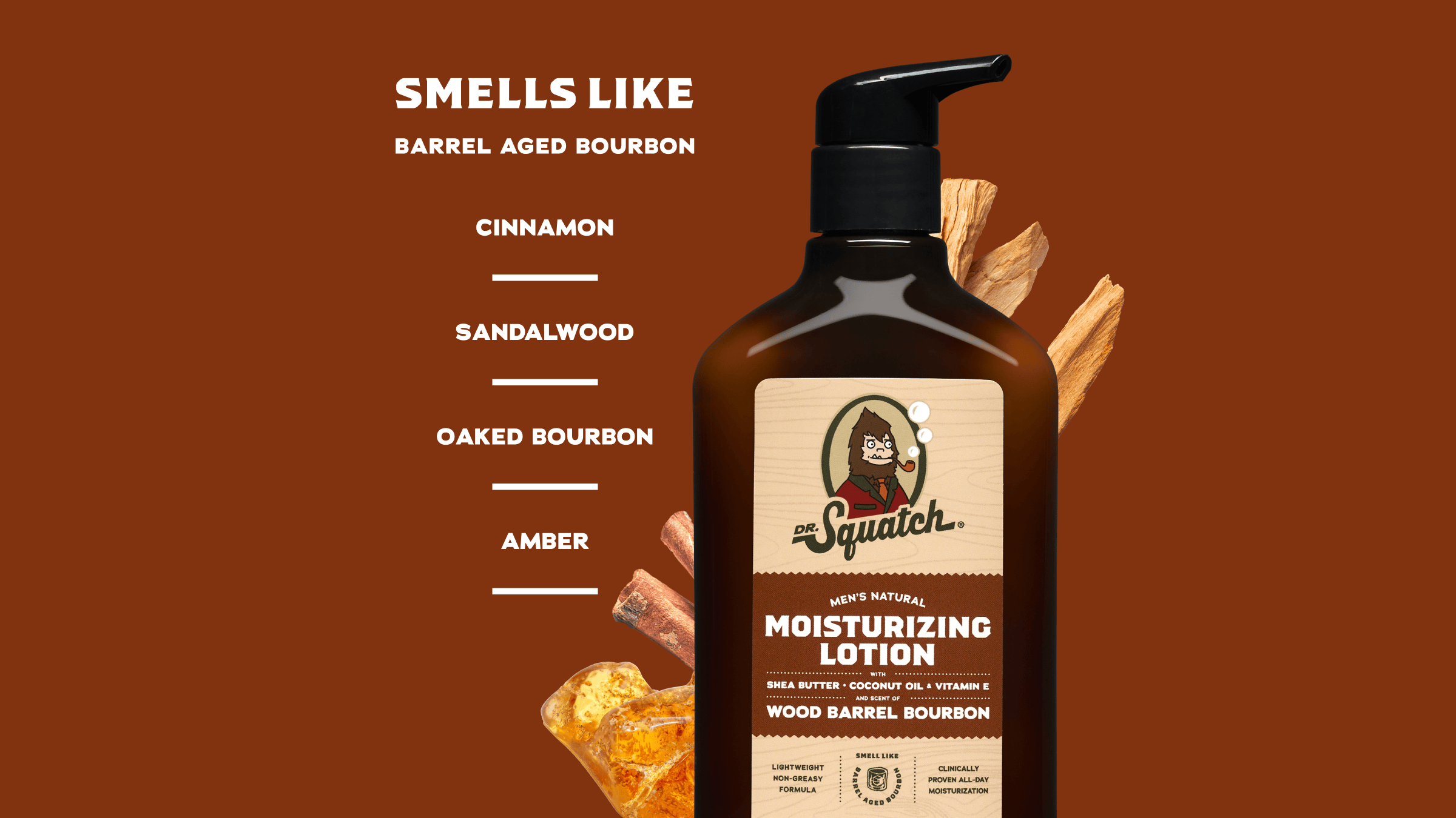 Wood Barrel Bourbon Lotion - Turn Sweat Into Fresh
