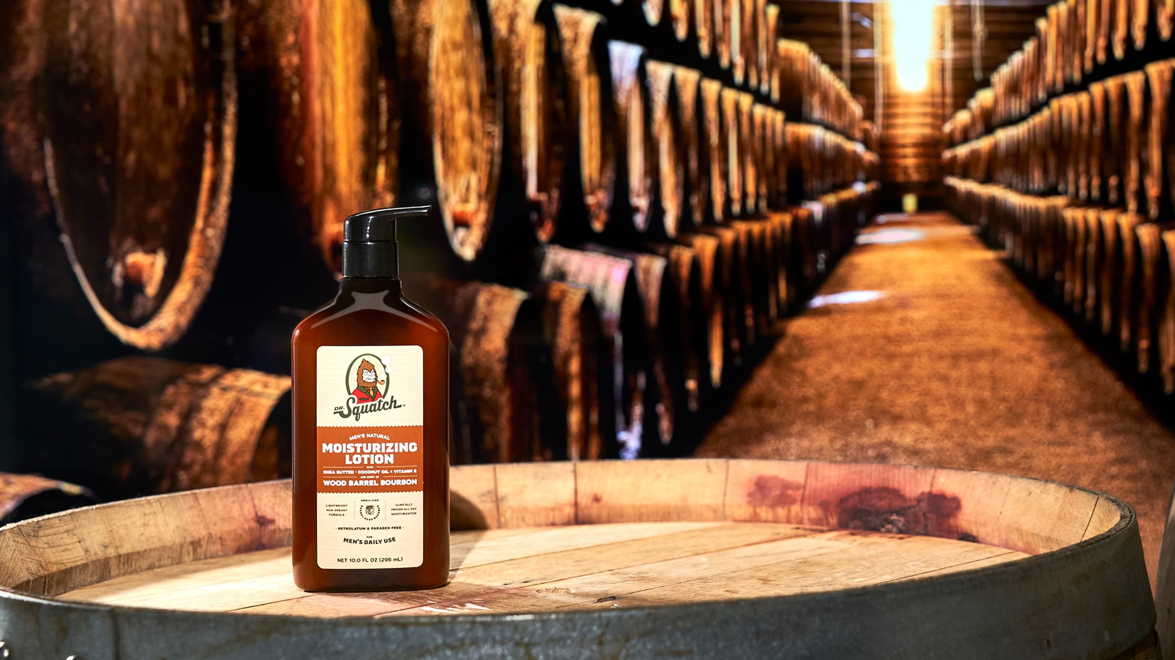Wood Barrel Bourbon Lotion - Turn Sweat Into Fresh