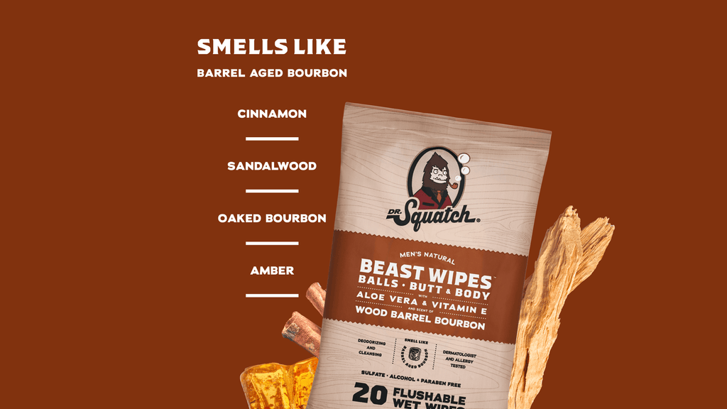 Wood Barrel Bourbon Wipes - Soap Built for Men