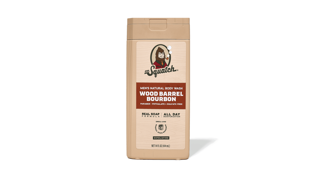14 oz Wood Barrel Bourbon Exfoliating Body Wash - Feel Fresh Before You Leave
